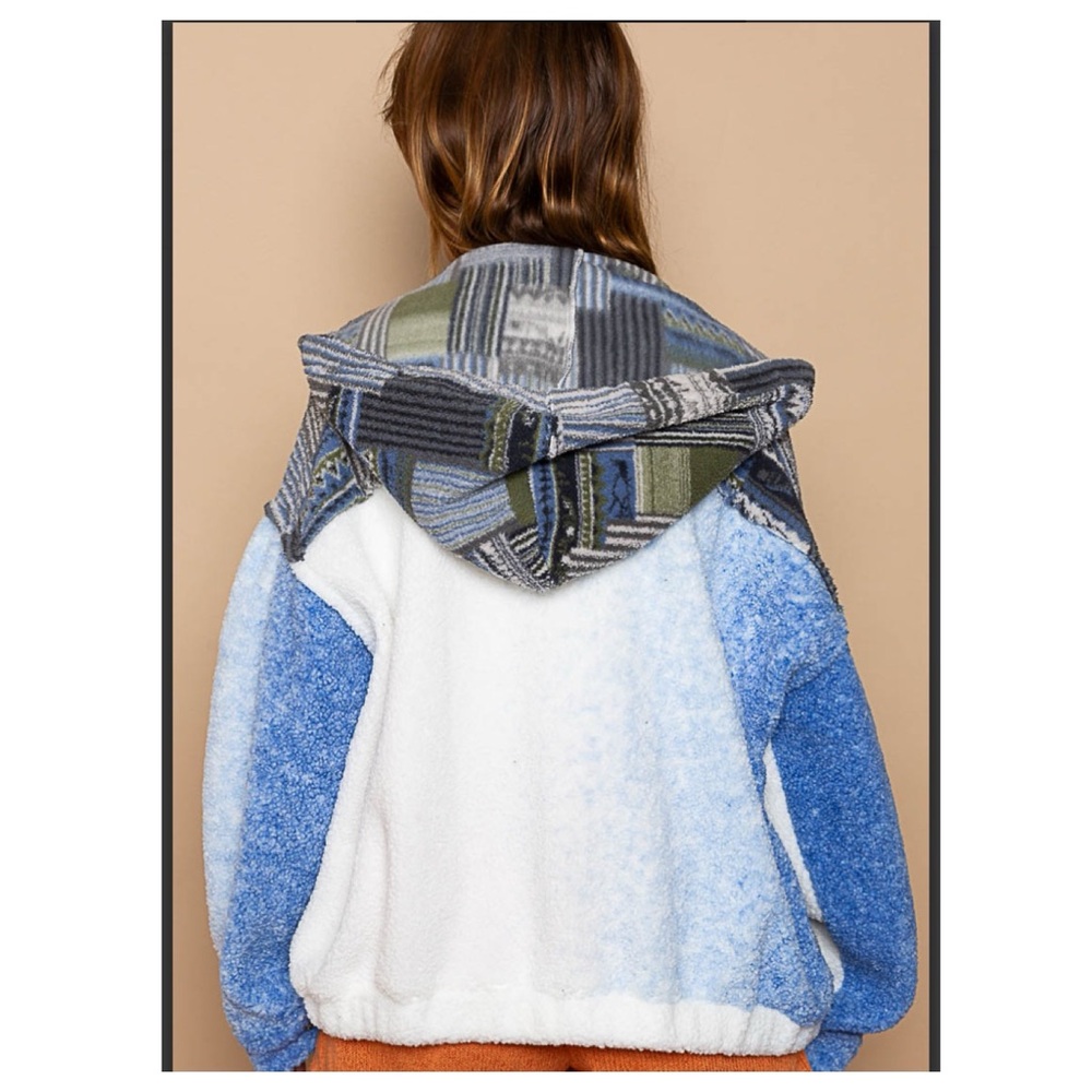 CLEARANCE $45 start No. 114 POL hooded fleece jacket - Picture 5 of 8